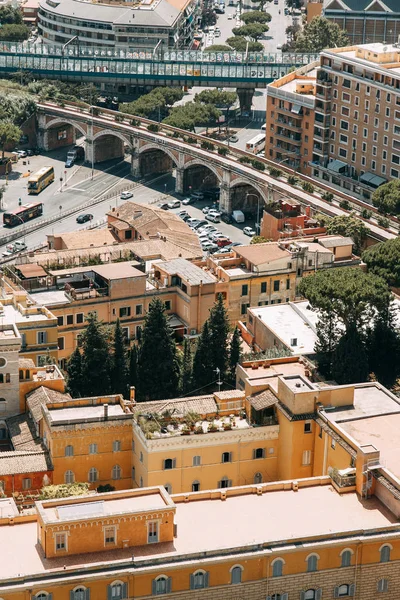 Vaticano Praça São Pedro Vista Cima Dentro Arquitetura Antiga Roma — Fotografia de Stock