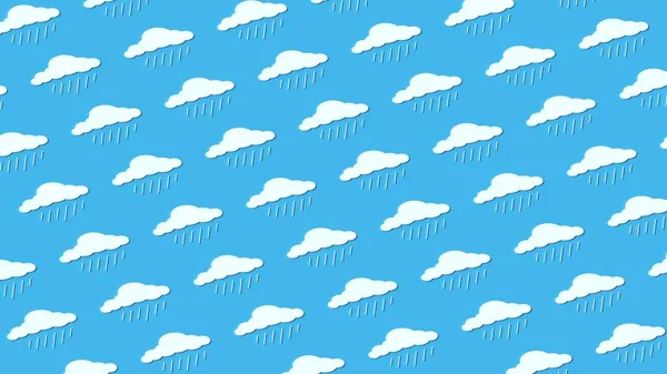 Weather Icons Clouds Sun Rain Thunderstorm Layout Flatley Stylish Pattern — Stock Photo, Image