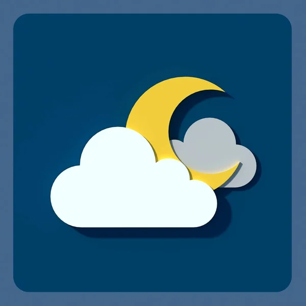 Iconos Meteorológicos Nubes Sol Lluvia Una Tormenta Diseño Flatley Patrón —  Fotos de Stock