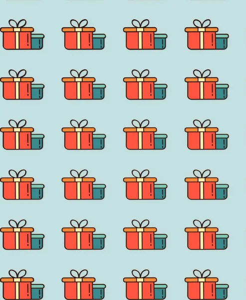 Noel ve yeni yıl resimler için belgili tanımlık tatil. 3D simgeleri ve desenler, Santa Flatley. Hediyeler ve 2019 yazıt.