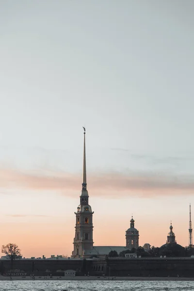 Elementy Architektury Budynków Historycznych Ulice Sankt Petersburgu Mostów Rzek Nocny — Zdjęcie stockowe