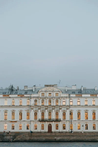 Elementy Architektury Budynków Historycznych Ulice Sankt Petersburgu Mostów Rzek Nocny — Zdjęcie stockowe