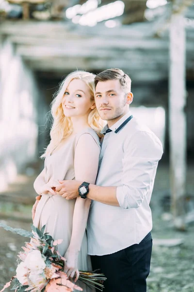 Casamento Estilo Europeu Fazenda Antigo Edifício Abandonado Belas Artes Estilo — Fotografia de Stock