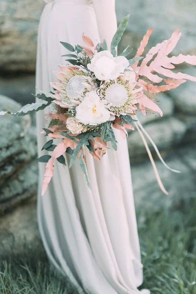 Brautstrauß Feinen Kunststil Dekor Für Eine Hochzeit Der Natur Exklusive — Stockfoto