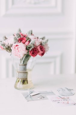 Dekor ve baskı düğün. Gelin Buketi güzel sanatlar tarzı.