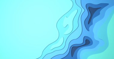 kağıt ile 3D arka plan şekilleri kesim. Şık bir tasarım boş kartvizit.