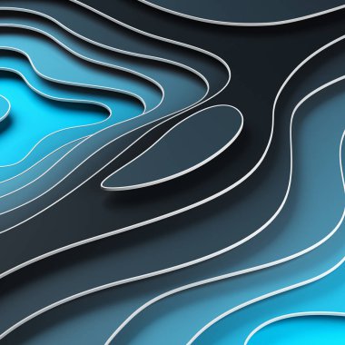 kağıt ile 3D arka plan şekilleri kesim. Düzgün şekiller çizimde.