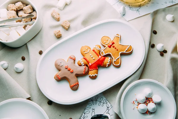 Postres Para Menú Con Decoración Platos Restaurante Con Una Hermosa — Foto de Stock