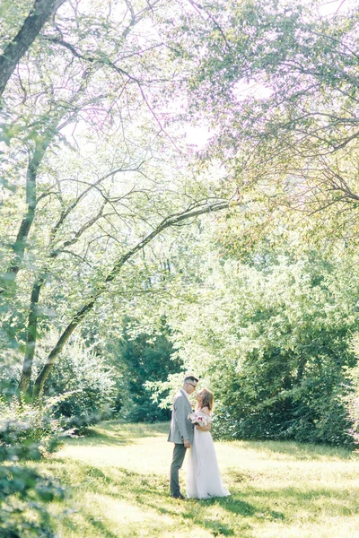 Düğün kaç sarılma ve öpüşme Park içinde. Fotoğraf çekimi güzel sanatlar doğada tarzı.