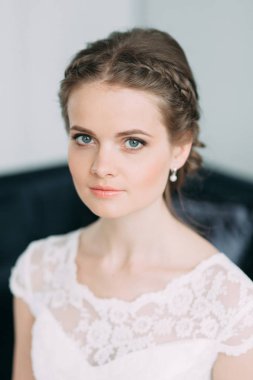 Gelin Buketi beyaz stüdyo. Avrupa tarzı güzel sanatlar düğün.