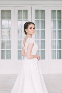 Gelin Buketi beyaz stüdyo. Avrupa tarzı güzel sanatlar düğün.