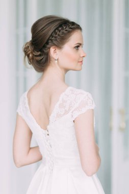 Gelin Buketi beyaz stüdyo. Avrupa tarzı güzel sanatlar düğün.