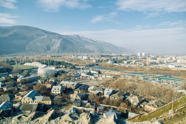 Panoramabilder Vackraste Platserna Georgien Jvari Och Gori Gryningen — Stockfoto