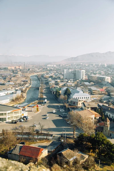 Panoramabilder Vackraste Platserna Georgien Jvari Och Gori Gryningen — Stockfoto