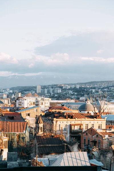 Panoramas Sighnaghi Tbilisi Vistazo Hermosa Ciudad Amanecer — Foto de Stock