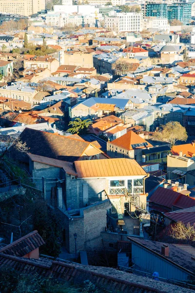 Bir Bakışta Panoramalar Sighnaghi Tiflis Şafakta Güzel Şehir — Stok fotoğraf