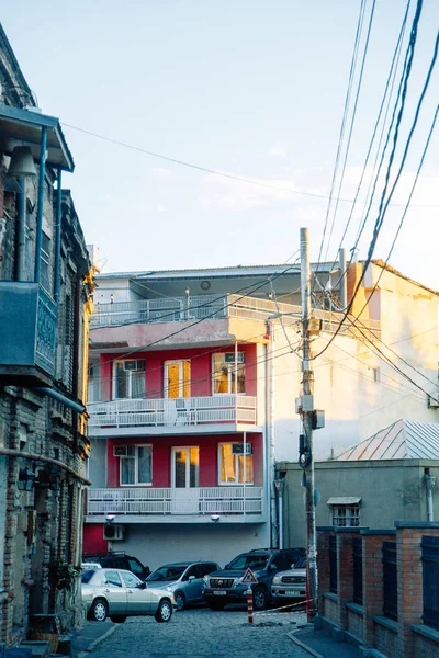 第比利斯古城的街道 旧街道和建筑物 — 图库照片