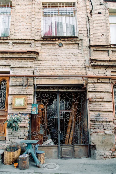 Strade Dell Antica Città Tbilisi Vecchie Strade Edifici — Foto Stock