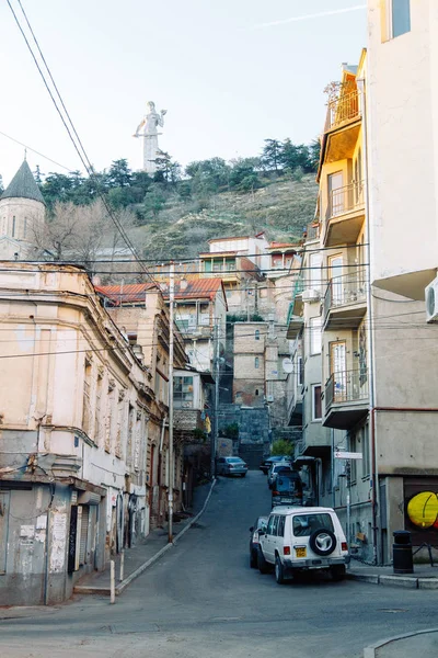 Ruas Antiga Cidade Tbilisi Ruas Edifícios Antigos — Fotografia de Stock