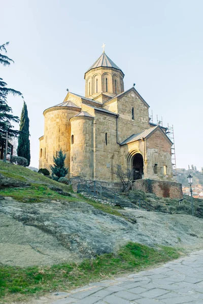 Antika Arkitekturen Kyrkor Och Kloster Georgien Historiska Platser Och Attraktioner — Stockfoto