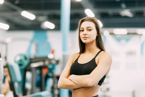 Gyönyörű Lány Edzőteremben Sport Egészséges Életmód — Stock Fotó