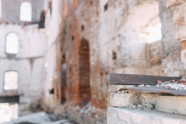 Tasarım için arka plan. Eski tahrip fabrika Blur. 