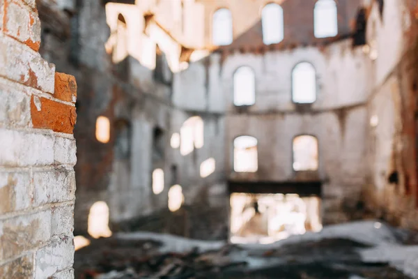 Tasarım için arka plan. Eski tahrip fabrika Blur. 
