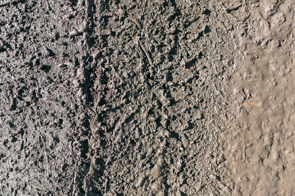 模糊的背景和 Bokeh 地面上的泥的纹理与眩光 — 图库照片