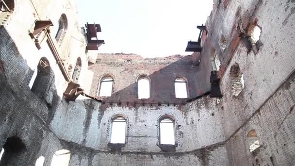 Ancienne Usine Ruine Est Comme Une Guerre Locaux Démolir Sans — Video