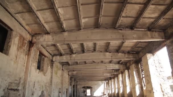 Una Tienda Abandonada Como Después Guerra Producción Destruida — Vídeos de Stock