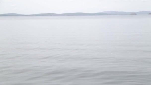 Lago Calmo Claro Paisagem Minimalista Fundo Com Belas Vistas Para — Vídeo de Stock
