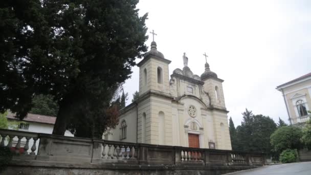黑山老教堂 古建筑和景点 — 图库视频影像