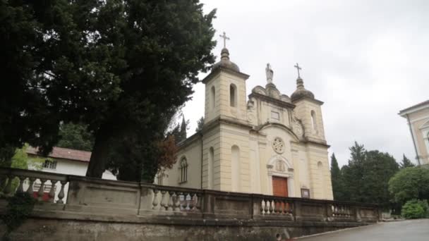 黑山老教堂 古建筑和景点 — 图库视频影像