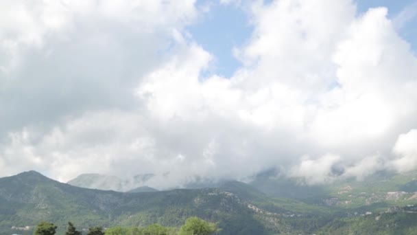 Panoramatický Výhled Budvy Černá Hora Slunečné Pláže Historické Atrakce — Stock video