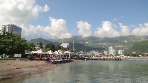 Panoramic Views Budva Montenegro Sunny Beaches Historical Attractions — Stock Video