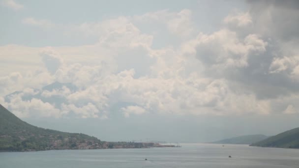 Panoramautsikt Över Herceg Novi Montenegro Gamla Stans Sevärdheter Och Gator — Stockvideo