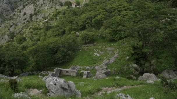 Panorama Aftonen Kotor Från Berg Sevärdheter Och Vyer Montenegro — Stockvideo
