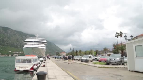 Natura Strade Del Centro Storico Kotor Attrazioni Itinerari Turistici Montenegro — Video Stock