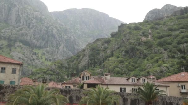 Natureza Ruas Cidade Velha Kotor Visões Rotas Turísticas Montenegro — Vídeo de Stock