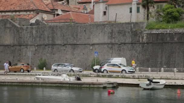 Panorama Kotor Baía Ruas Cidade Visões Lugares Turísticos Montenegro — Vídeo de Stock