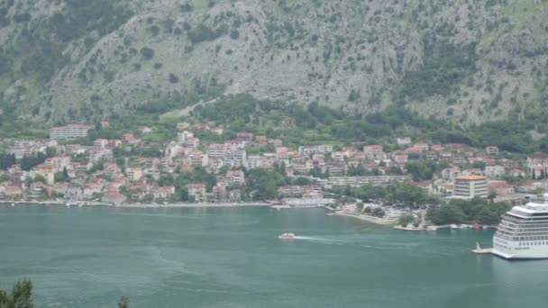 Okien Roztacza Się Widok Stare Miasto Kotorze Zabytki Miejsca Turystyczne — Wideo stockowe