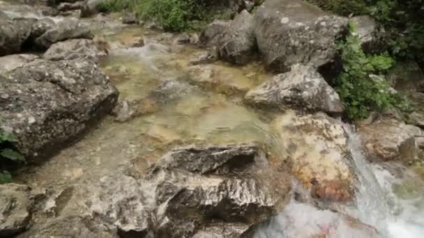 Prachtige Berg Waterval Montenegro Atmosferische Natuur Berg Rivier — Stockvideo