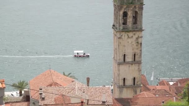 Panorami Pittoreschi Del Centro Storico Perast Atmosfera Luoghi Turistici Montenegro — Video Stock