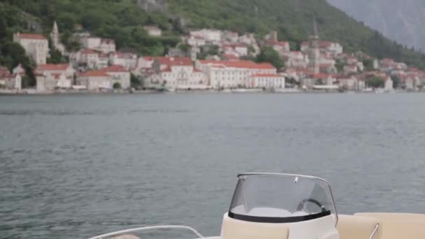 Pittoreske Kust Van Baai Van Kotor Sfeervolle Toeristische Plaatsen Montenegro — Stockvideo