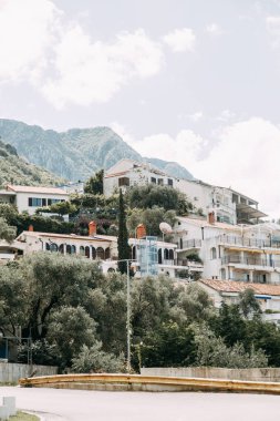  Kotor ve Karadağ mimarisi. Eski şehrin atmosferik sokakları.