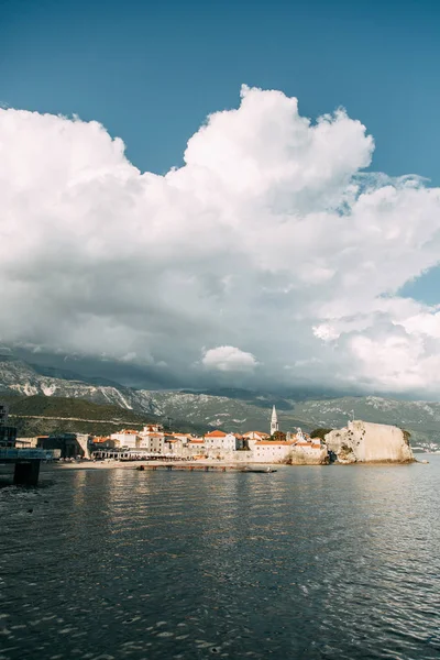 Солнечные Пляжи Исторические Достопримечательности Панорамный Вид Будве Черногория — стоковое фото