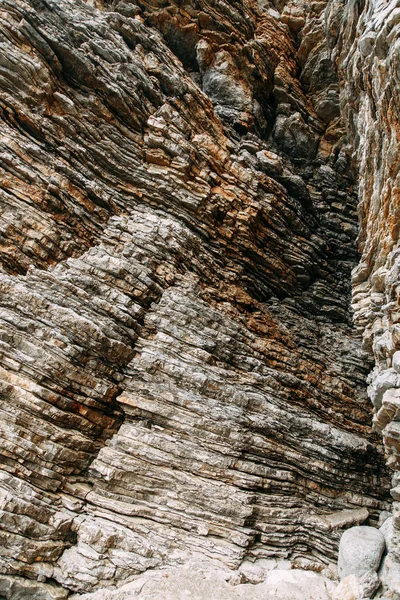 Paredes Pedra Costa Rochosa Pedras Baía Budva Montenegro — Fotografia de Stock