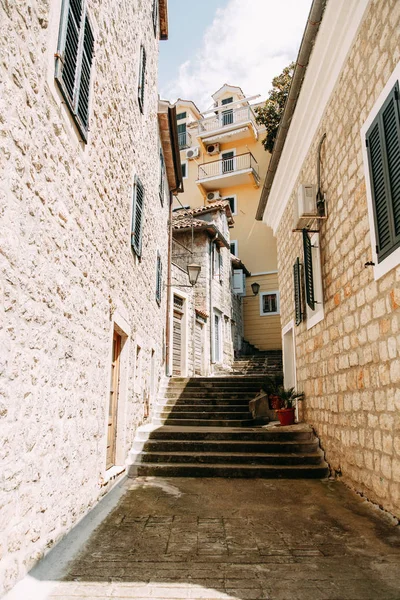 Lugares Interés Calles Del Casco Antiguo Vistas Panorámicas Herceg Novi — Foto de Stock