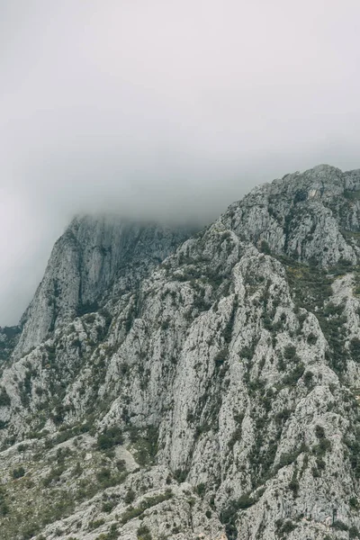 Vista Panorâmica Das Montanhas Europa Montanhas Rochas Baía Kotor Montenegro — Fotografia de Stock