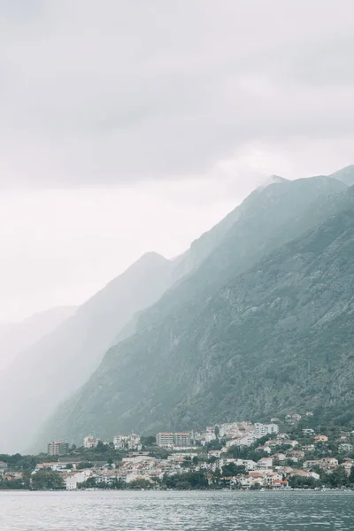 Natureza Mar Europa Manhã Noite Baía Kotor Montenegro — Fotografia de Stock